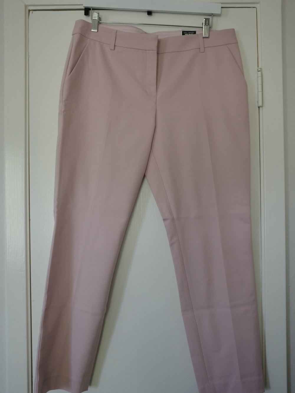 Express Columnist Ankle Mid-rise Pink Straight-Leg Dress Pants